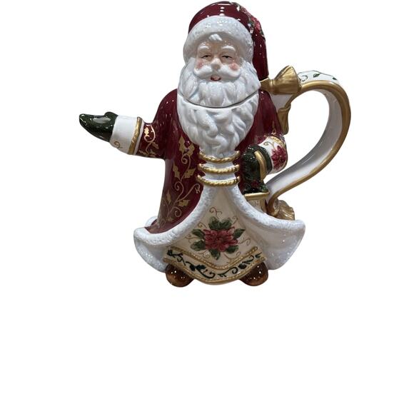 Florida Marketplace Hand-Painted Santa Ceramic Teapot – Christmas - Picture 8 of 9